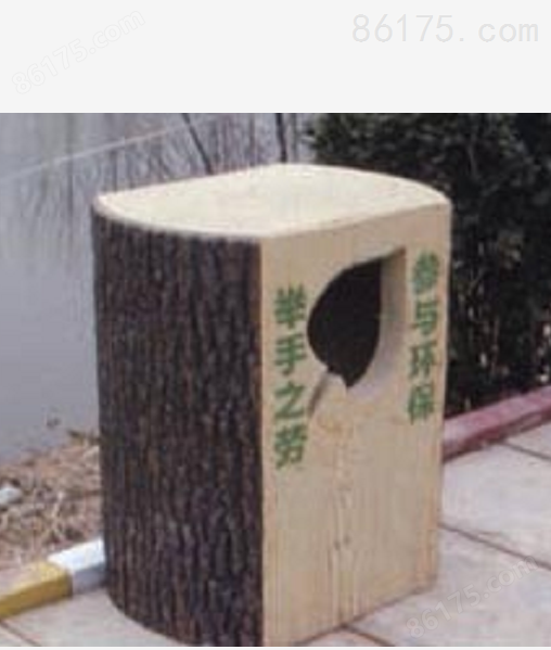 武汉 仿木垃圾桶  园林绿化